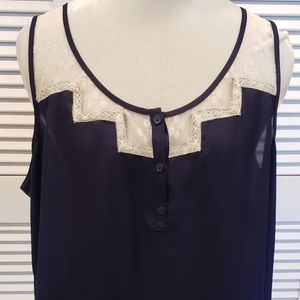 Navy blue sleeveless top